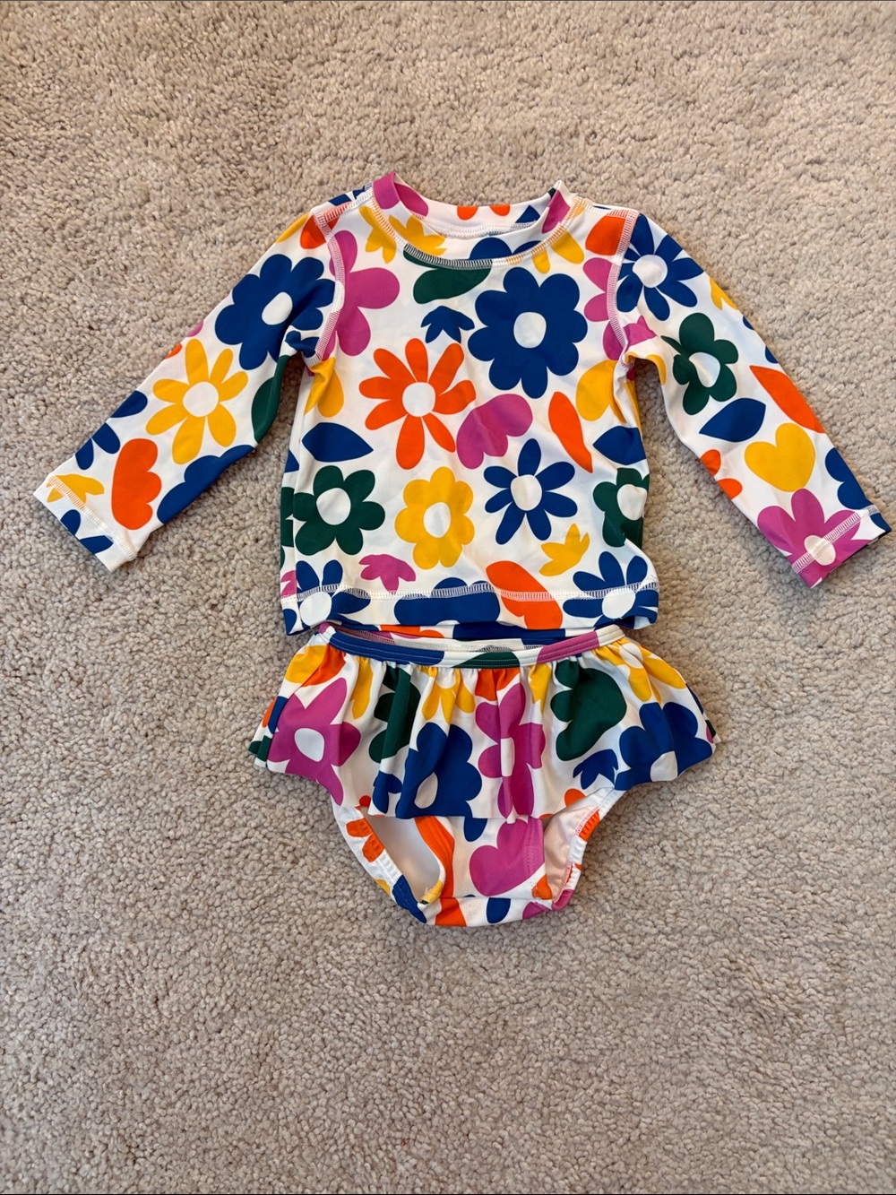 Hanna Andersson Floral Two Piece Swim set